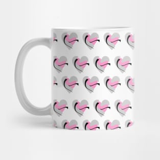 Vector design heart shape pattern on white background Mug